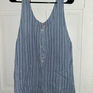 Xhilaration Blue Striped Romper